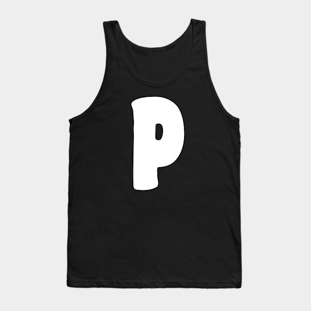 Letter P Tank Top by Xtian Dela ✅